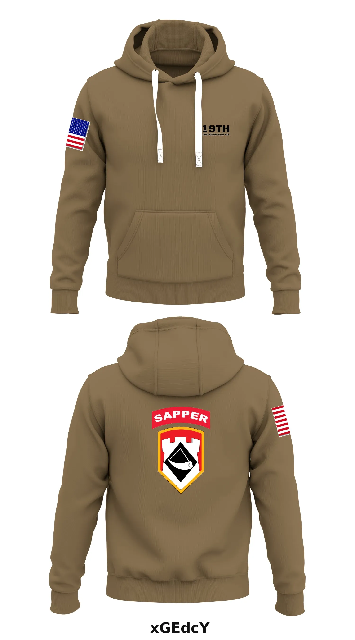 119th Sapper Engineer Co.  Store 1  Core Men's Hooded Performance Sweatshirt - xGEdcY