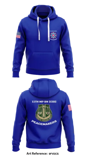 11th MP BN (CID) Core Men's Hooded Performance Sweatshirt - 9fvdCs