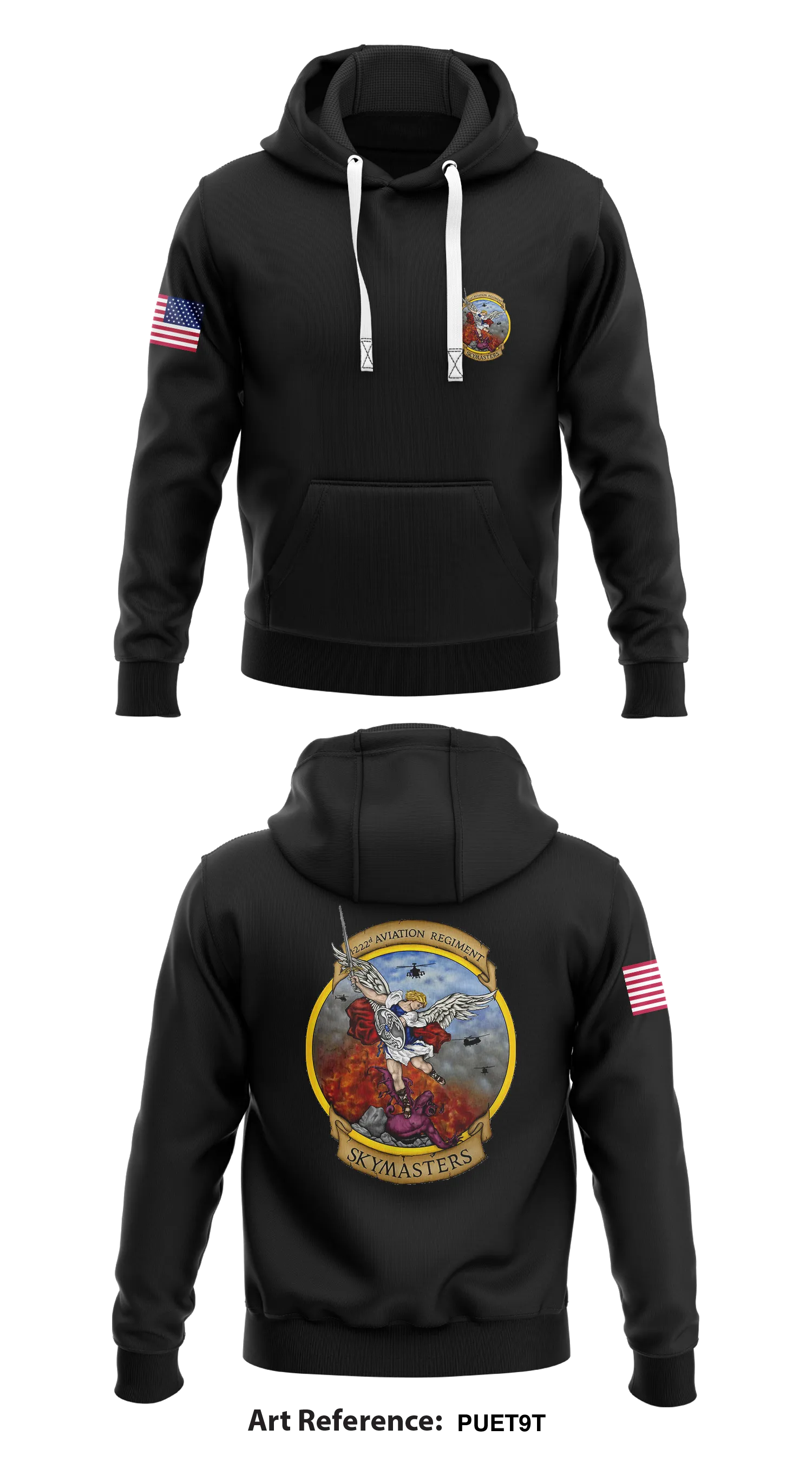 1222nd Aviation Regiment  Store 1  Core Men's Hooded Performance Sweatshirt - Puet9T