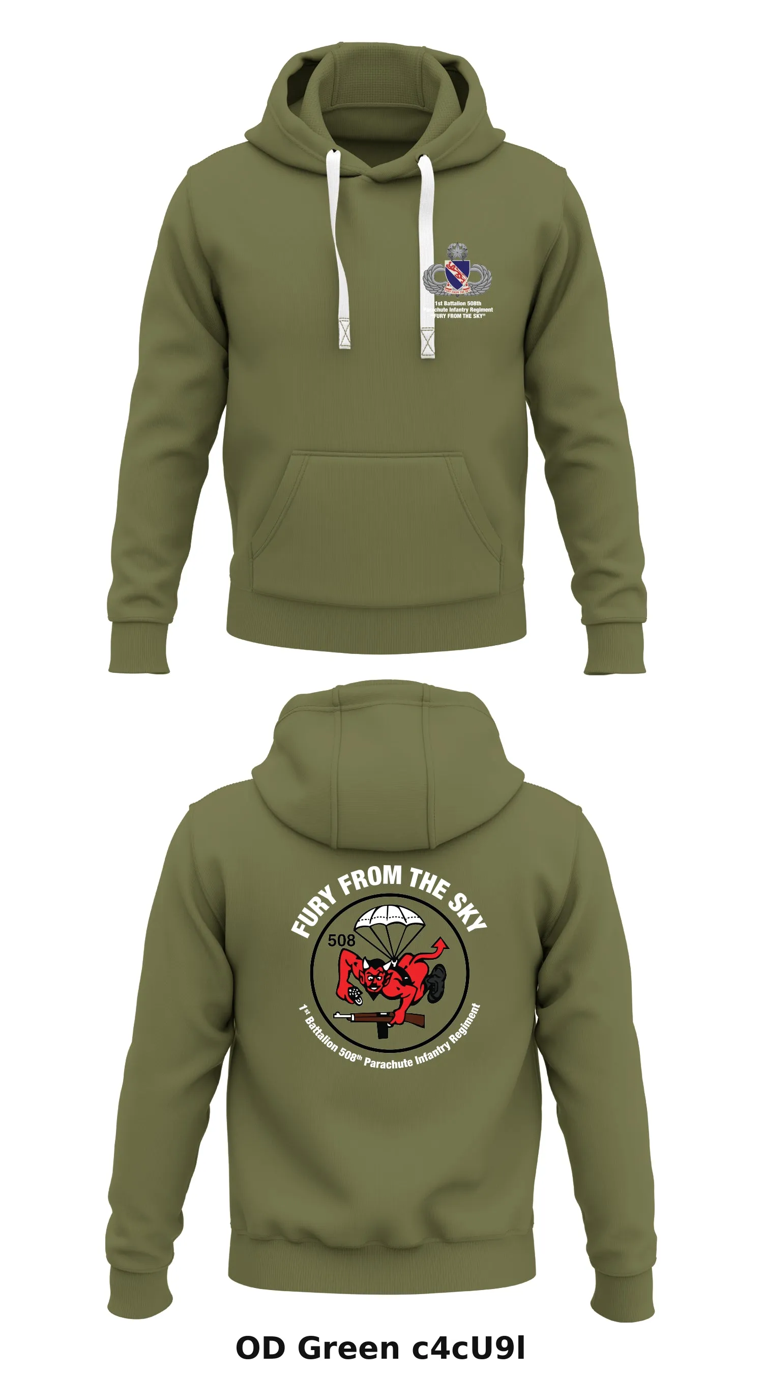 1/58th PIR Store 1  Core Men's Hooded Performance Sweatshirt - c4cU9l