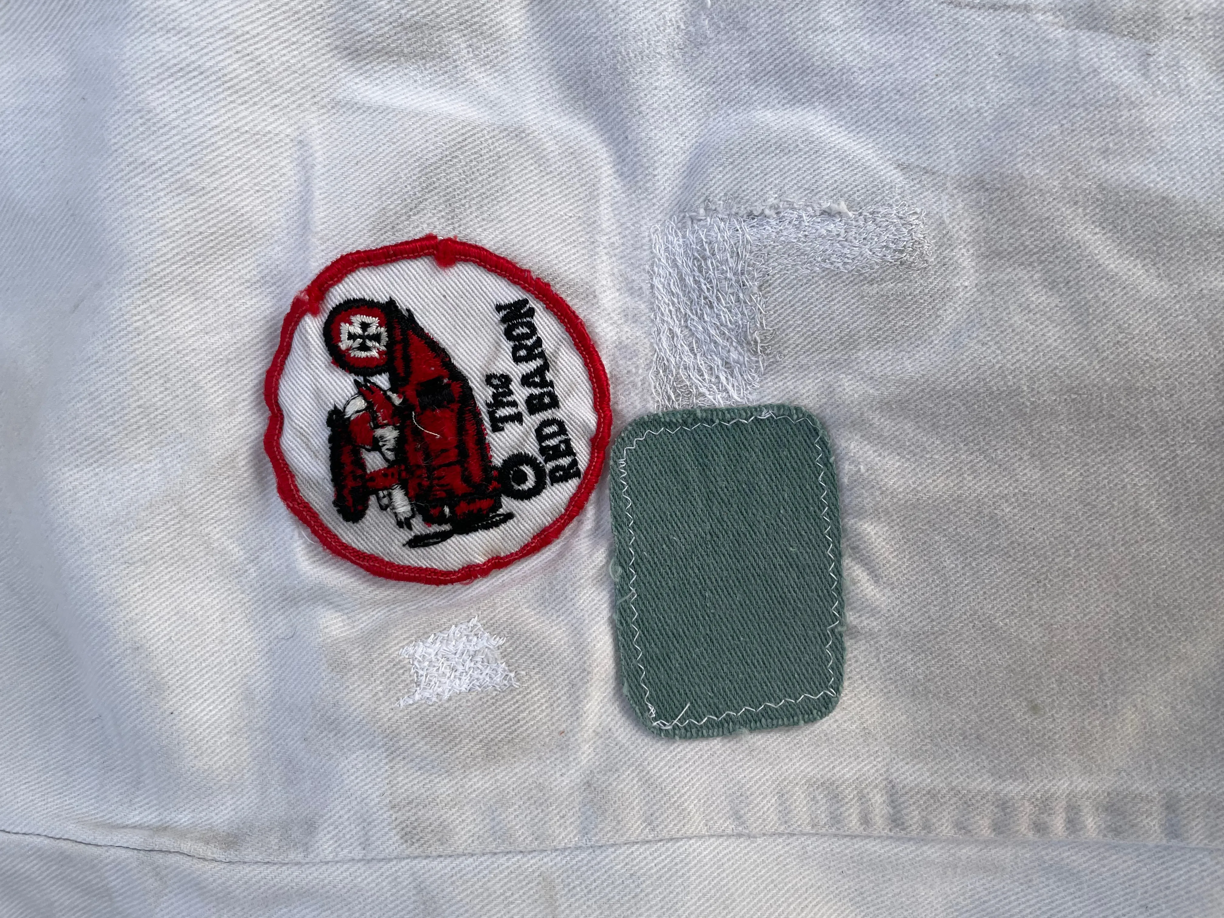 1970s Patched "Red Baron" Wide Leg Leivs