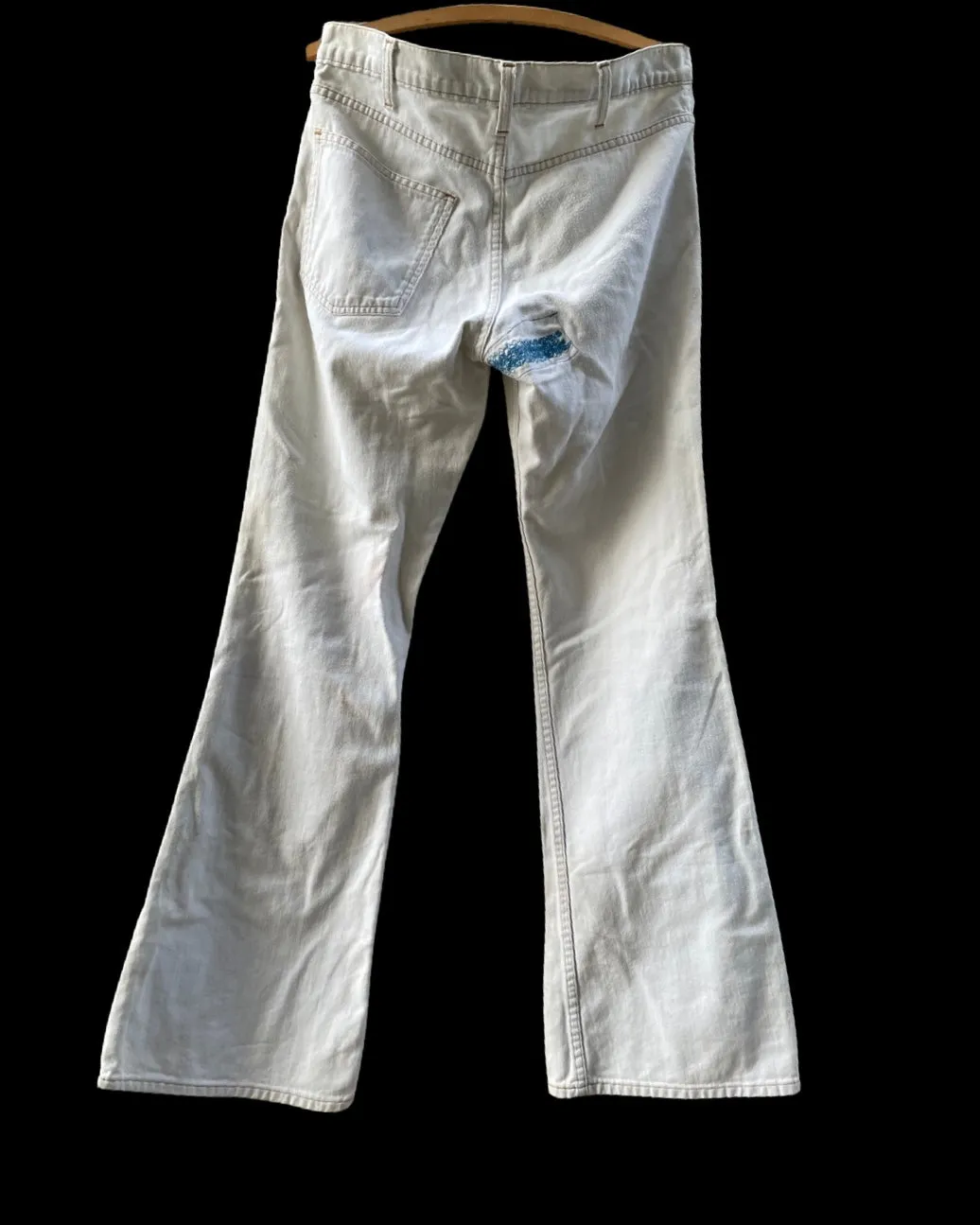 1970s Patched "Red Baron" Wide Leg Leivs
