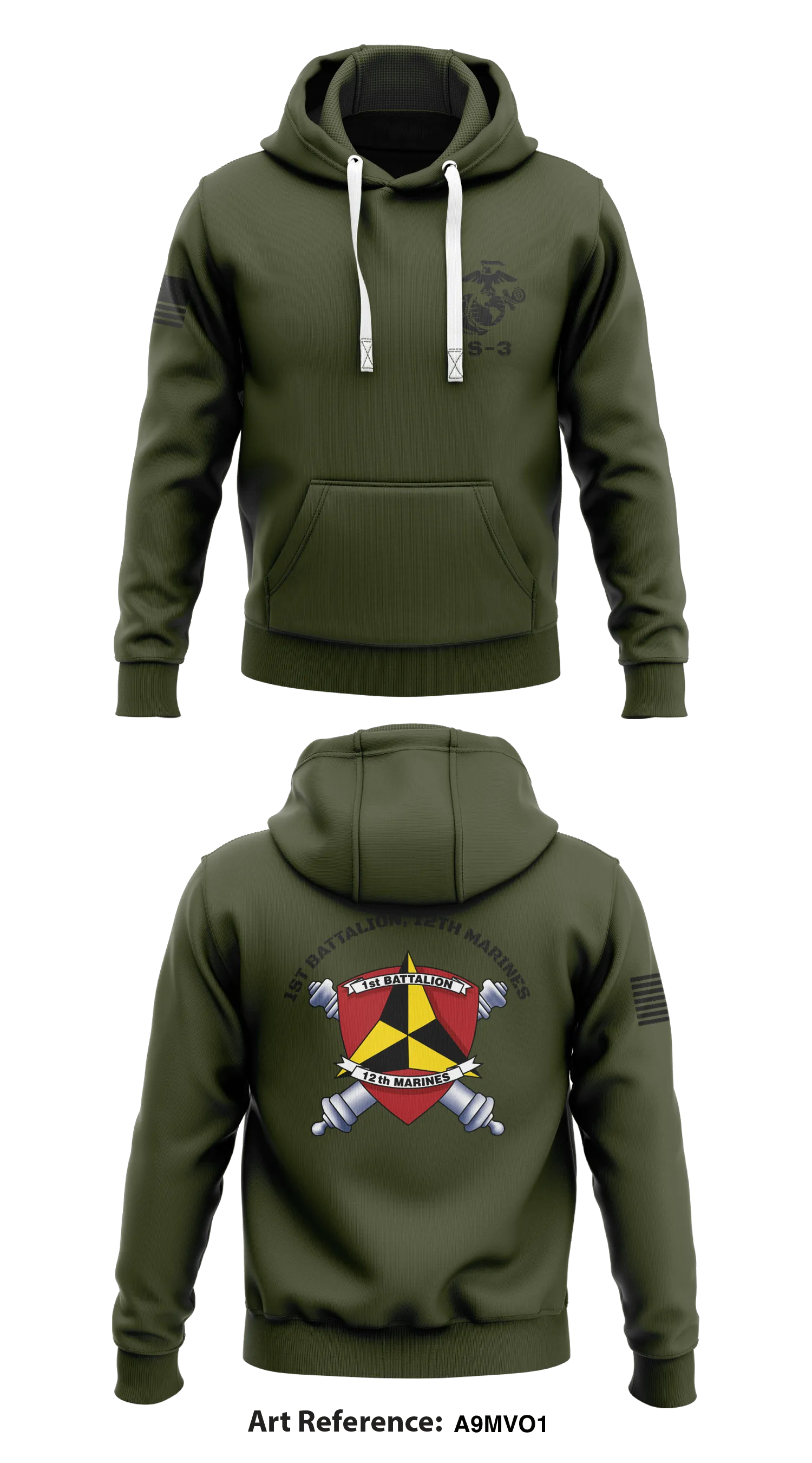 1st Battalion, 12th Marines Store 1  Core Men's Hooded Performance Sweatshirt - A9mvo1
