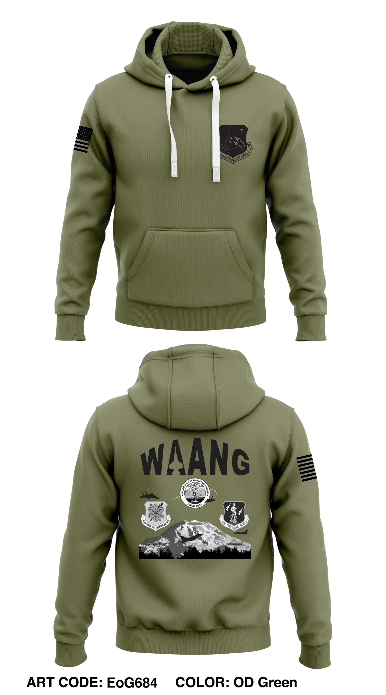 225th ADG Store 1  Core Men's Hooded Performance Sweatshirt - EoG684