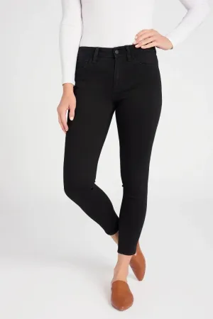 3x1 - Mid Rise Skinny Crop in Black Tear