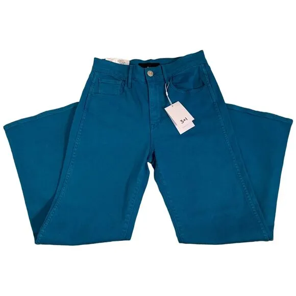 3X1 NYC Jeans Sz 26 NWT Wide Leg High Rise Classic Skater y2k Womens Blue
