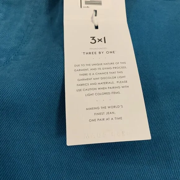 3X1 NYC Jeans Sz 26 NWT Wide Leg High Rise Classic Skater y2k Womens Blue