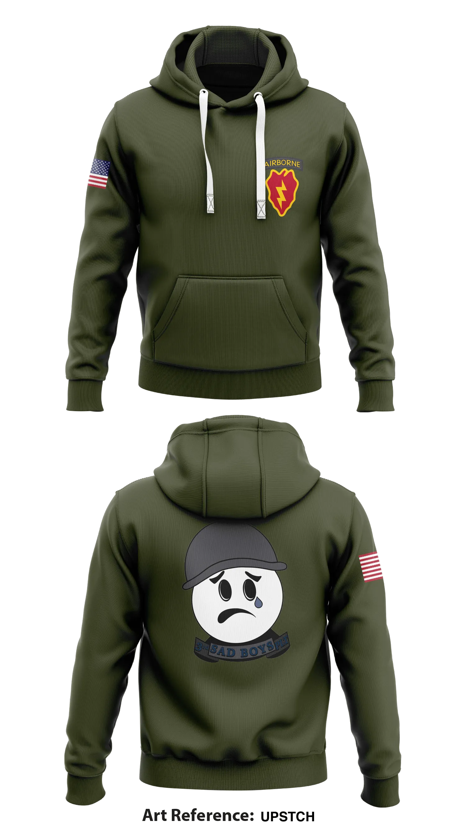 4-25 1sbct (abn) 1-51st Apache Co. Store 1  Core Men's Hooded Performance Sweatshirt - upstCH