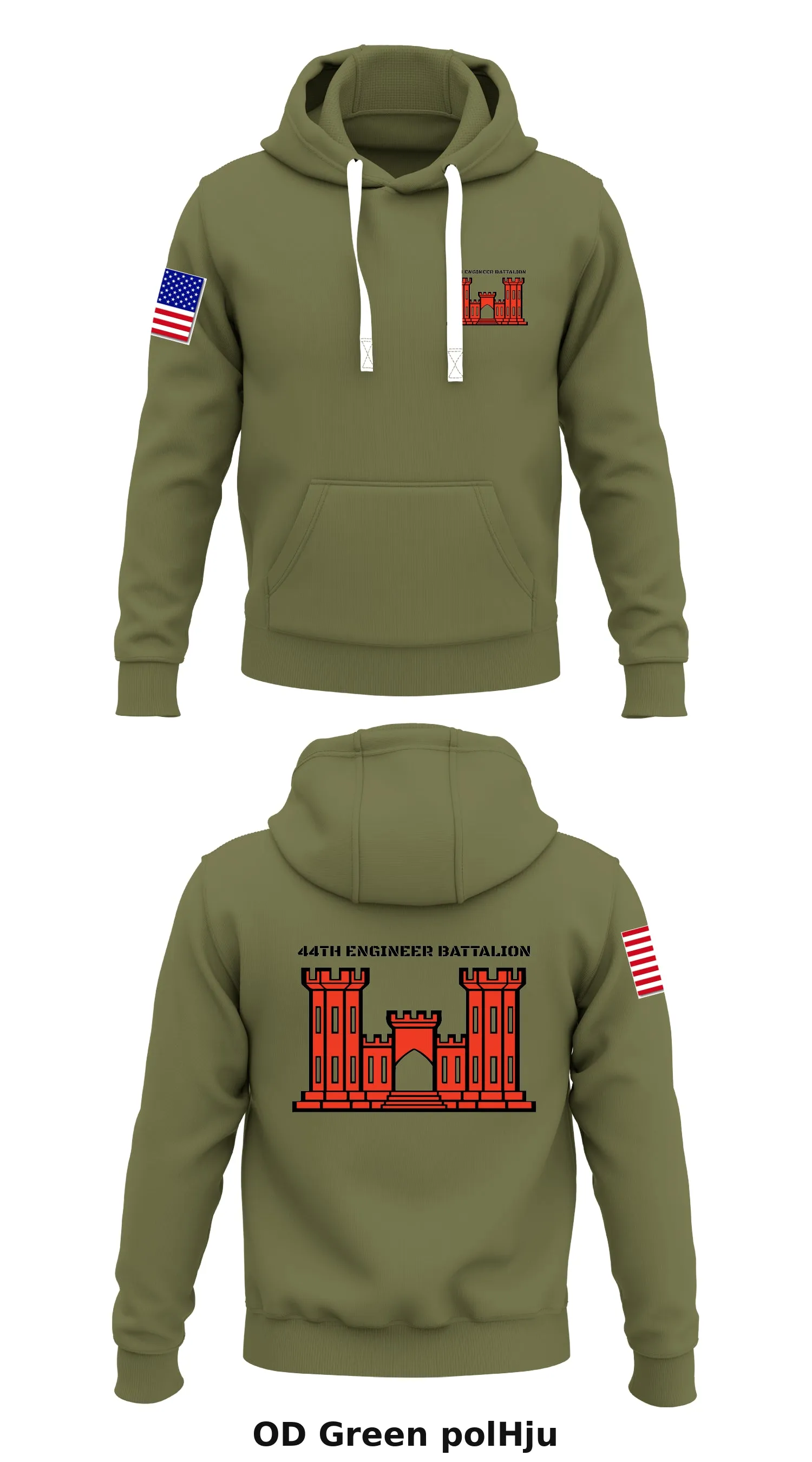 44th Engineer Battalion  Store 1  Core Men's Hooded Performance Sweatshirt - polHju