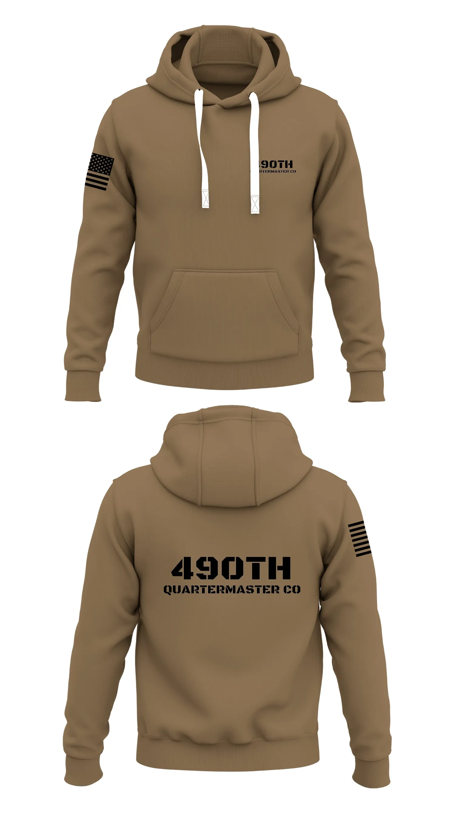 49th Quartermaster Co Store 1  Core Men's Hooded Performance Sweatshirt - 39905504858