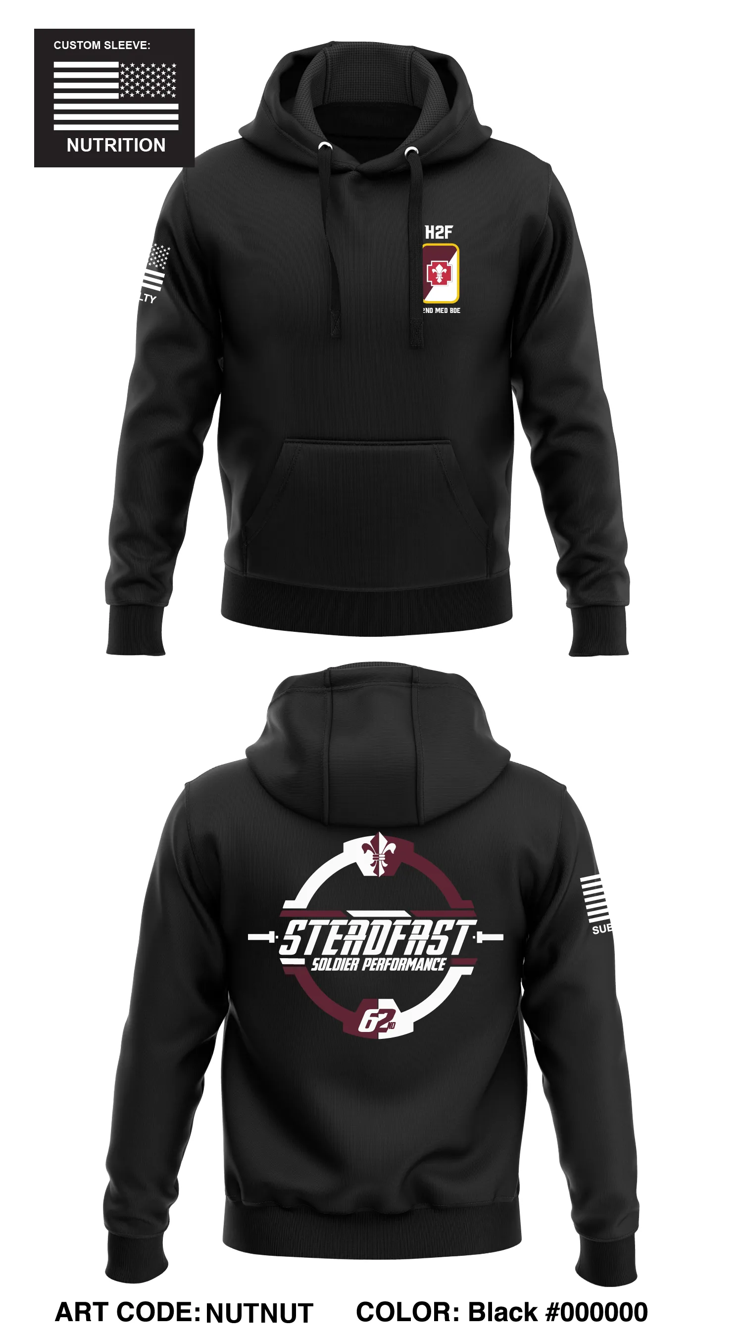 62nd Medical Brigade Store 1  Core Men's Hooded Performance Sweatshirt - NUTNUT