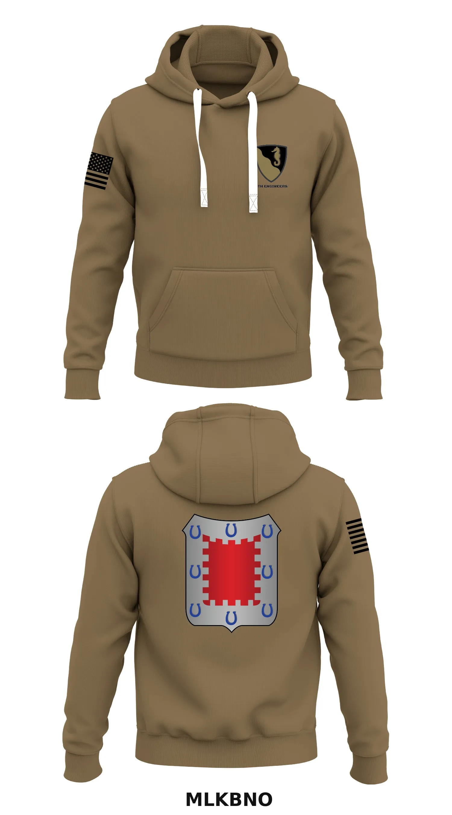 8th Engineers  Store 1  Core Men's Hooded Performance Sweatshirt - MLKBNO