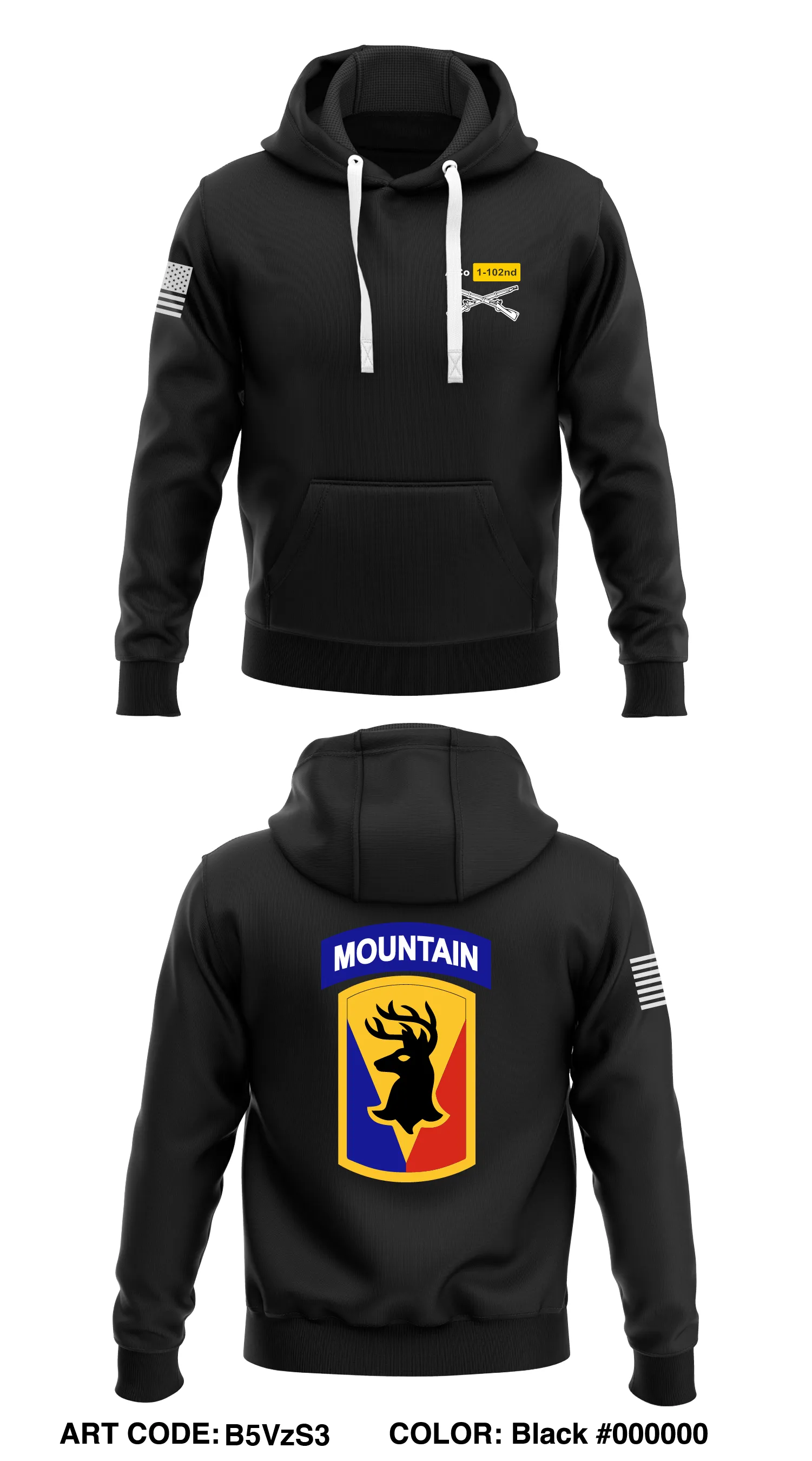 A Co 1-12nd INF Store 1  Core Men's Hooded Performance Sweatshirt - B5VzS3