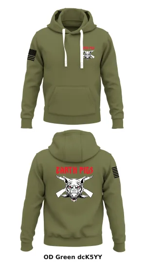 A Co. 2nd Plt Earth Pigs Store 1  Core Men's Hooded Performance Sweatshirt - dcK5YY