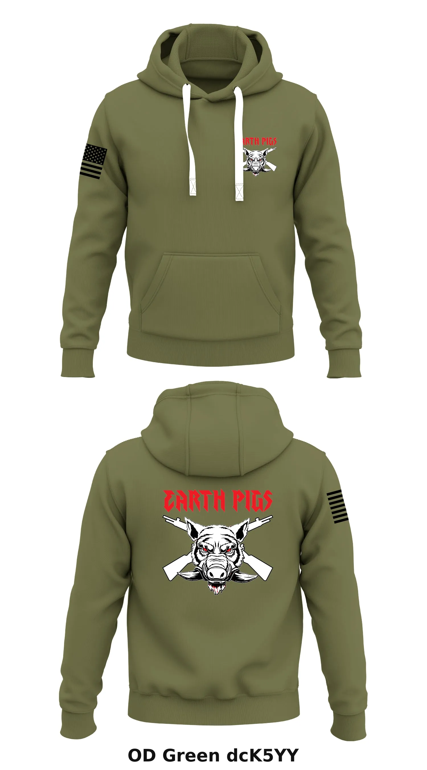 A Co. 2nd Plt Earth Pigs Store 1  Core Men's Hooded Performance Sweatshirt - dcK5YY
