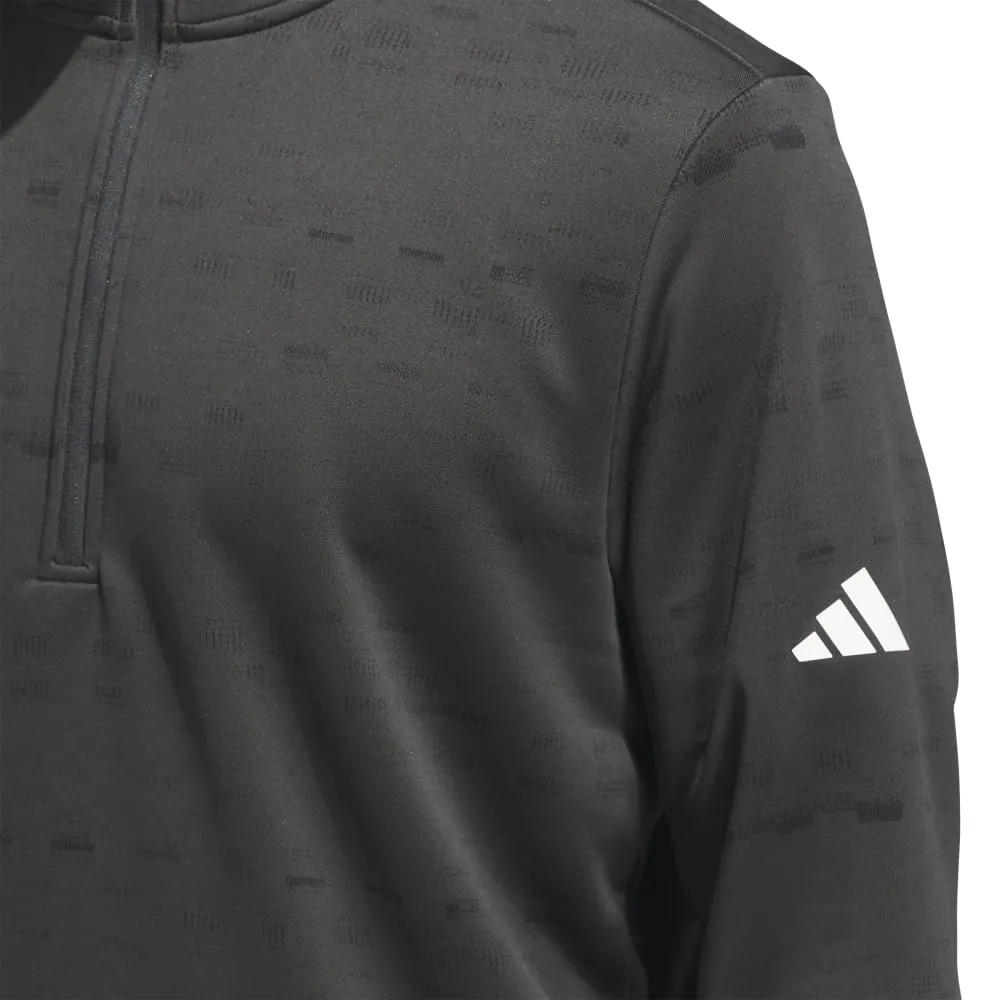 Adidas Mens Core Printed Quarter Zip Pullover