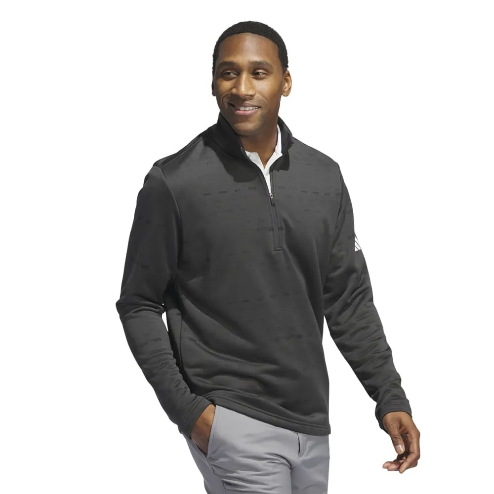 Adidas Mens Core Printed Quarter Zip Pullover