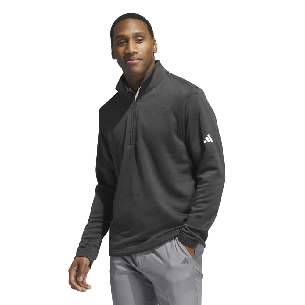 Adidas Mens Core Printed Quarter Zip Pullover
