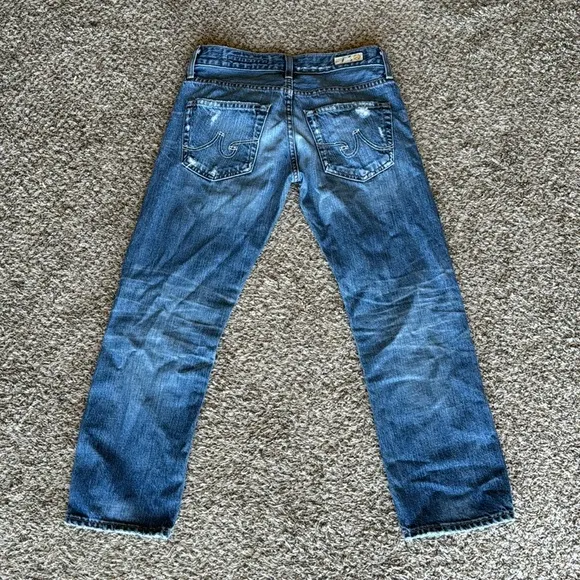 Adriano Goldschmied Women’s Size 25 Ex Boyfriend Crop Distressed Jeans