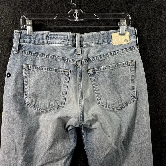 AG Adriano Goldschmied Jeans Women's 27 R Ex-Boyfriend Slouchy Slim Embroidered