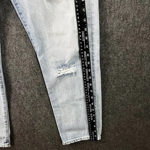 AG Adriano Goldschmied Jeans Women's 27 R Ex-Boyfriend Slouchy Slim Embroidered