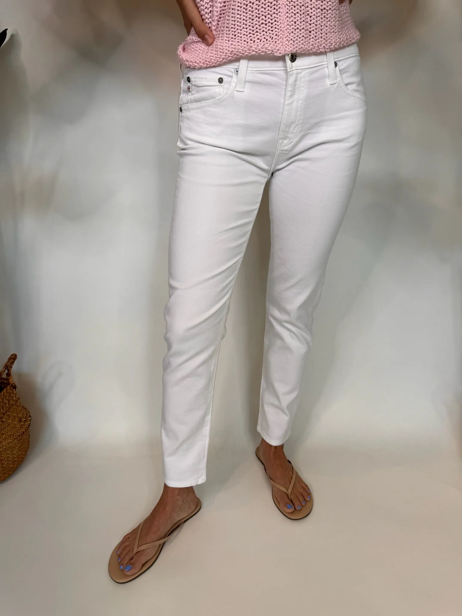 AG Jeans Ex Boyfriend Slim 1 Year Classic White