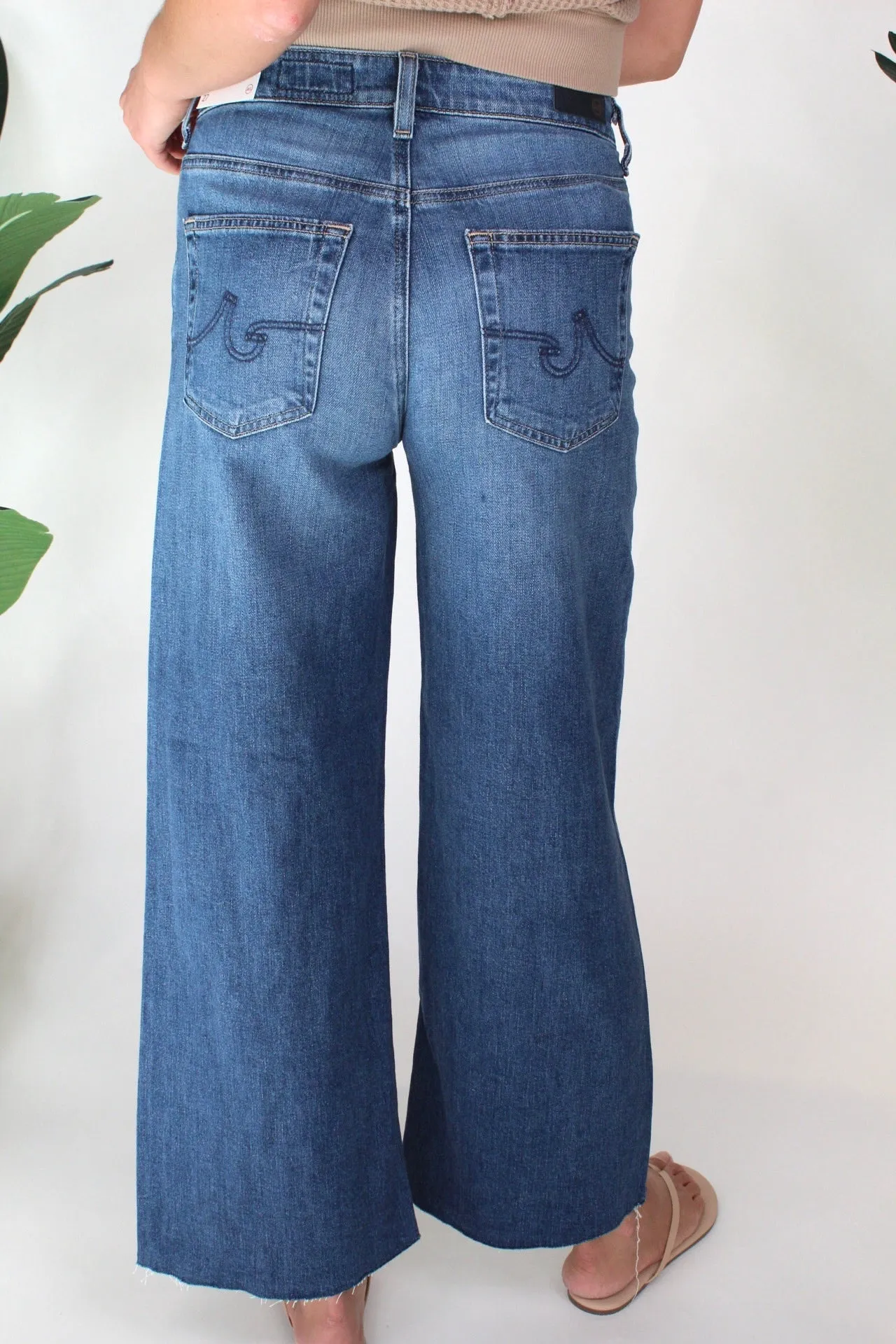 AG Saige Wide Leg Crop Plume
