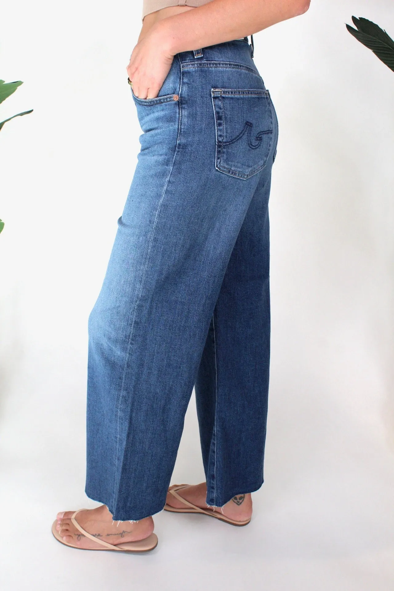 AG Saige Wide Leg Crop Plume