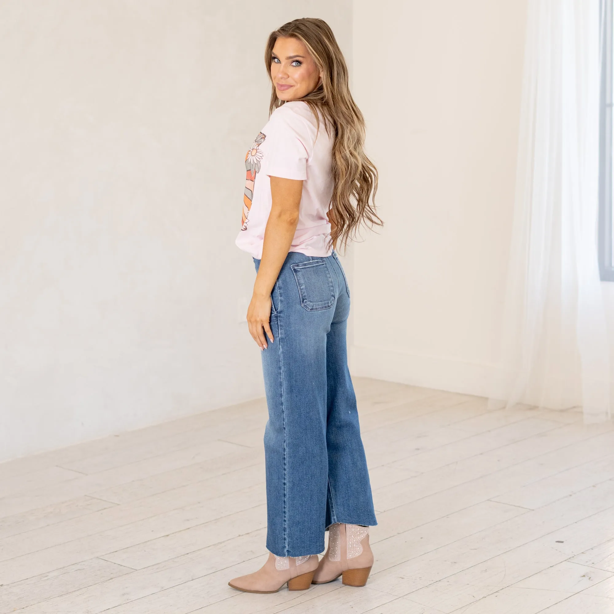 Aliana High Rise Crop Wide Leg