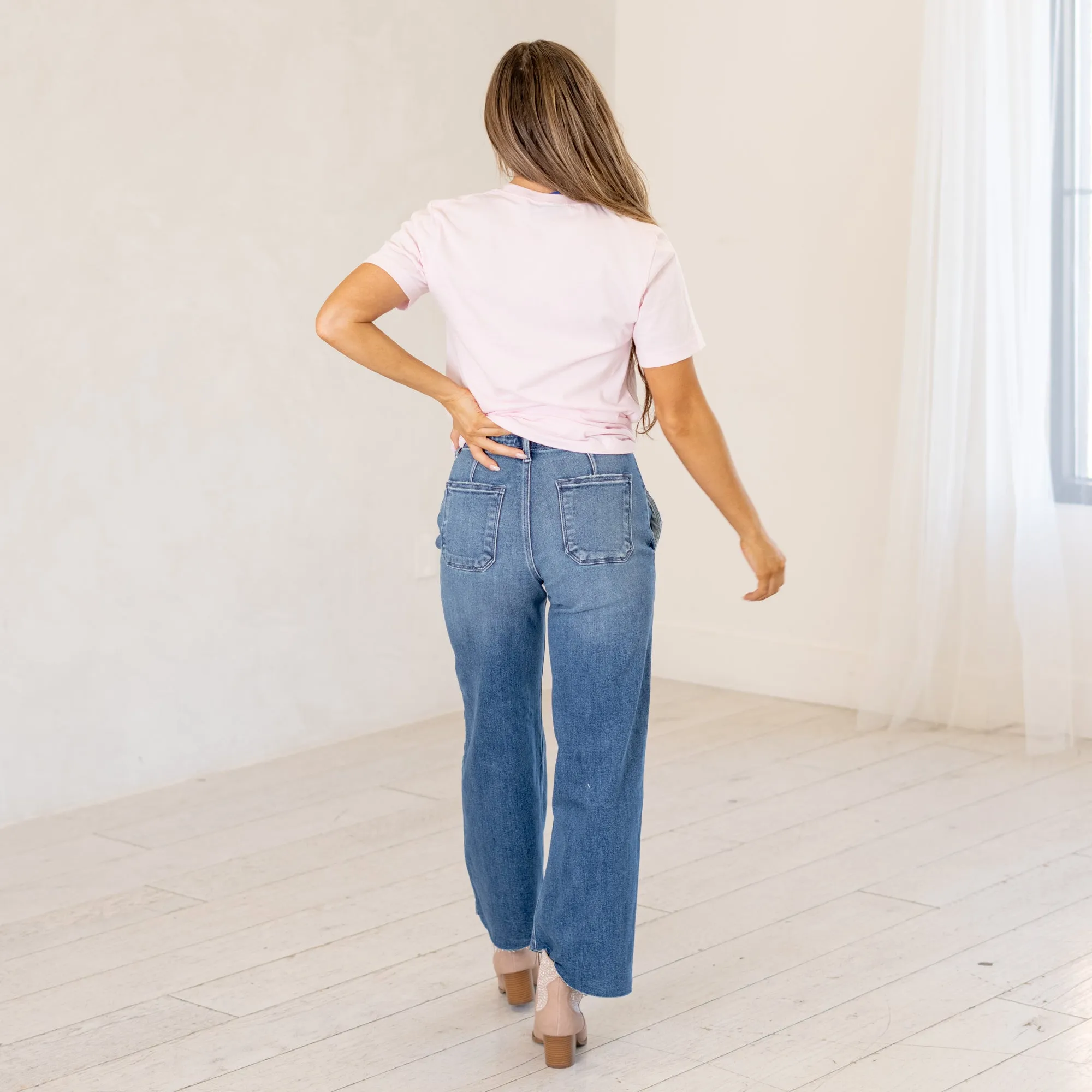 Aliana High Rise Crop Wide Leg