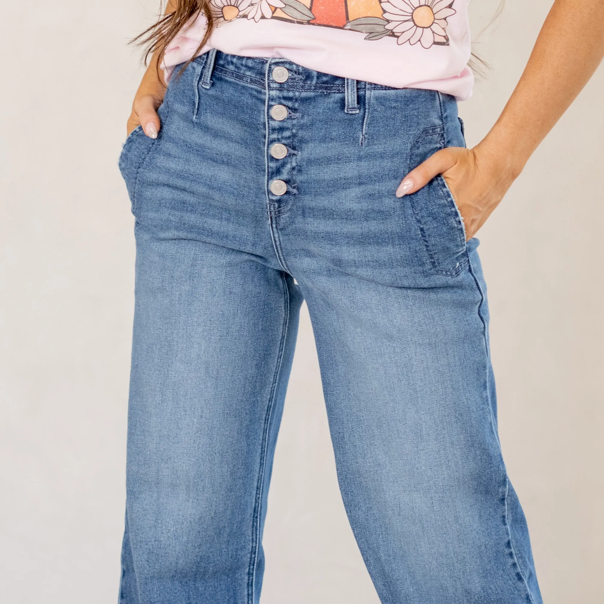 Aliana High Rise Crop Wide Leg