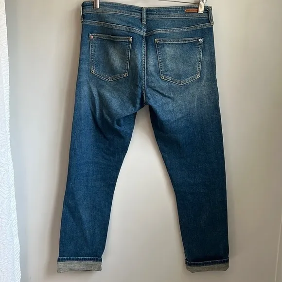 Anthropologie Pilcro &amp; the Letterpress Tapestry Mid-Rise Slim Boyfriend Jeans
