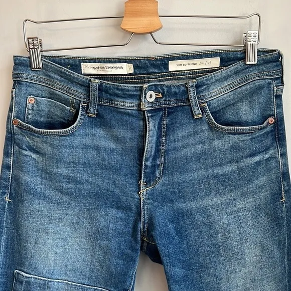 Anthropologie Pilcro &amp; the Letterpress Tapestry Mid-Rise Slim Boyfriend Jeans