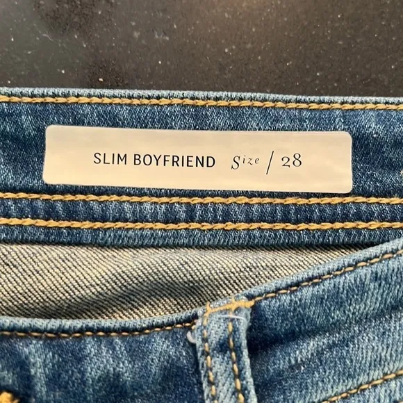 Anthropologie Pilcro &amp; the Letterpress Tapestry Mid-Rise Slim Boyfriend Jeans