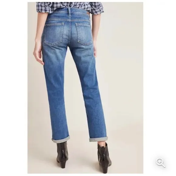 Anthropologie Pilcro &amp; the Letterpress Tapestry Mid-Rise Slim Boyfriend Jeans