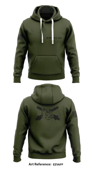 B BTRY-1-94 Core Men's Hooded Performance Sweatshirt - EzvAff