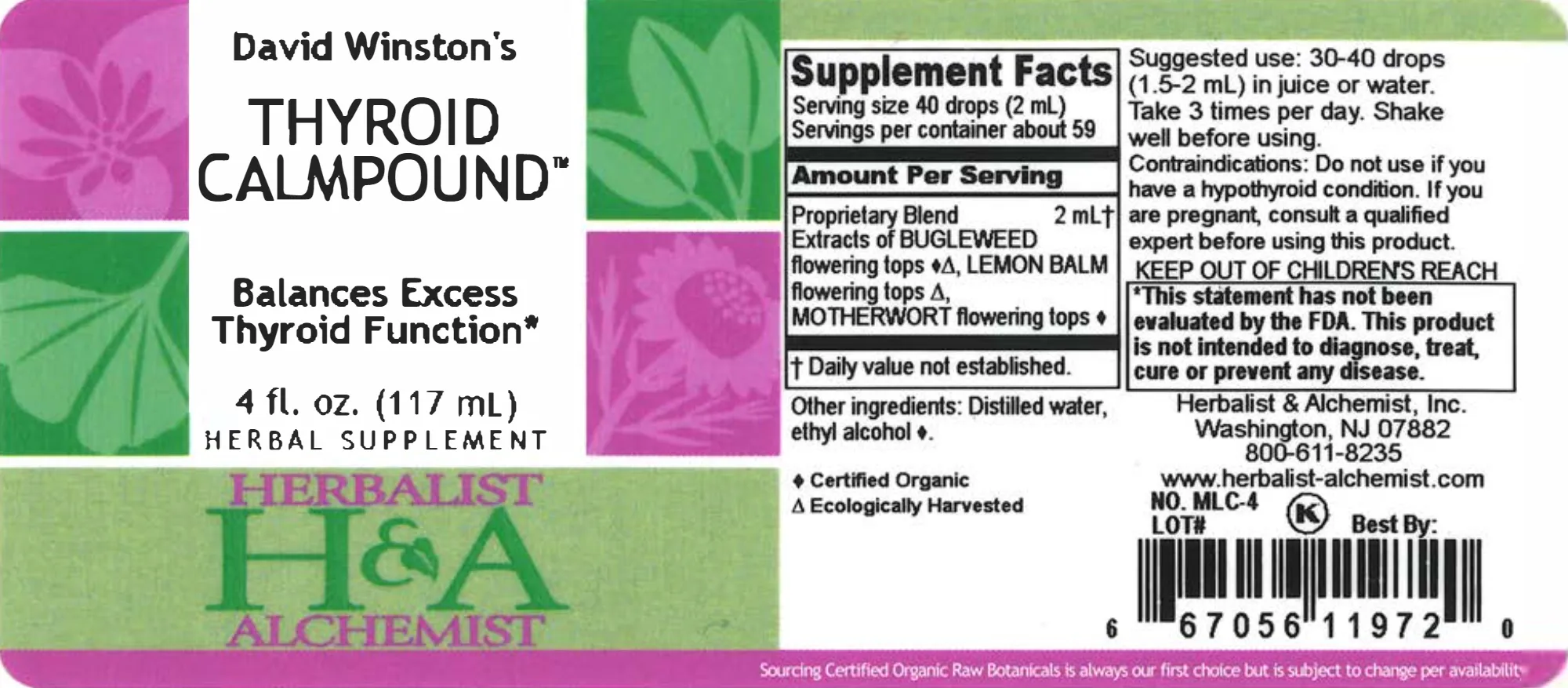 BACKORDER ONLY - Thyroid Calmpound