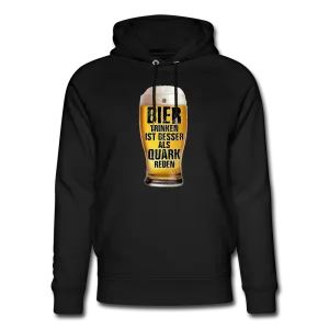 Bier trinken ist besser als Quark reden - Bio-Hoodie von Stanley & Stella