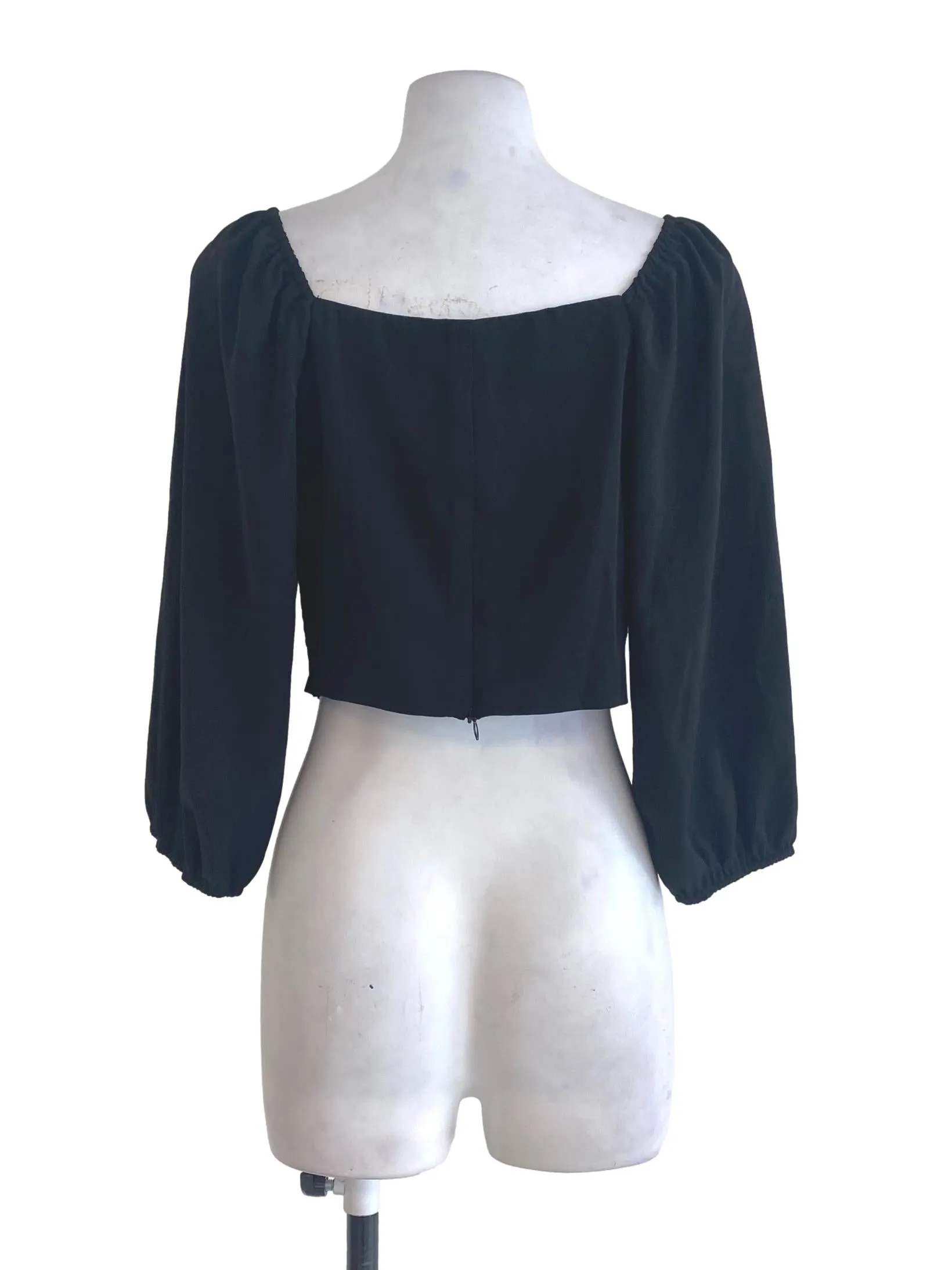 Black V Neck Blouse