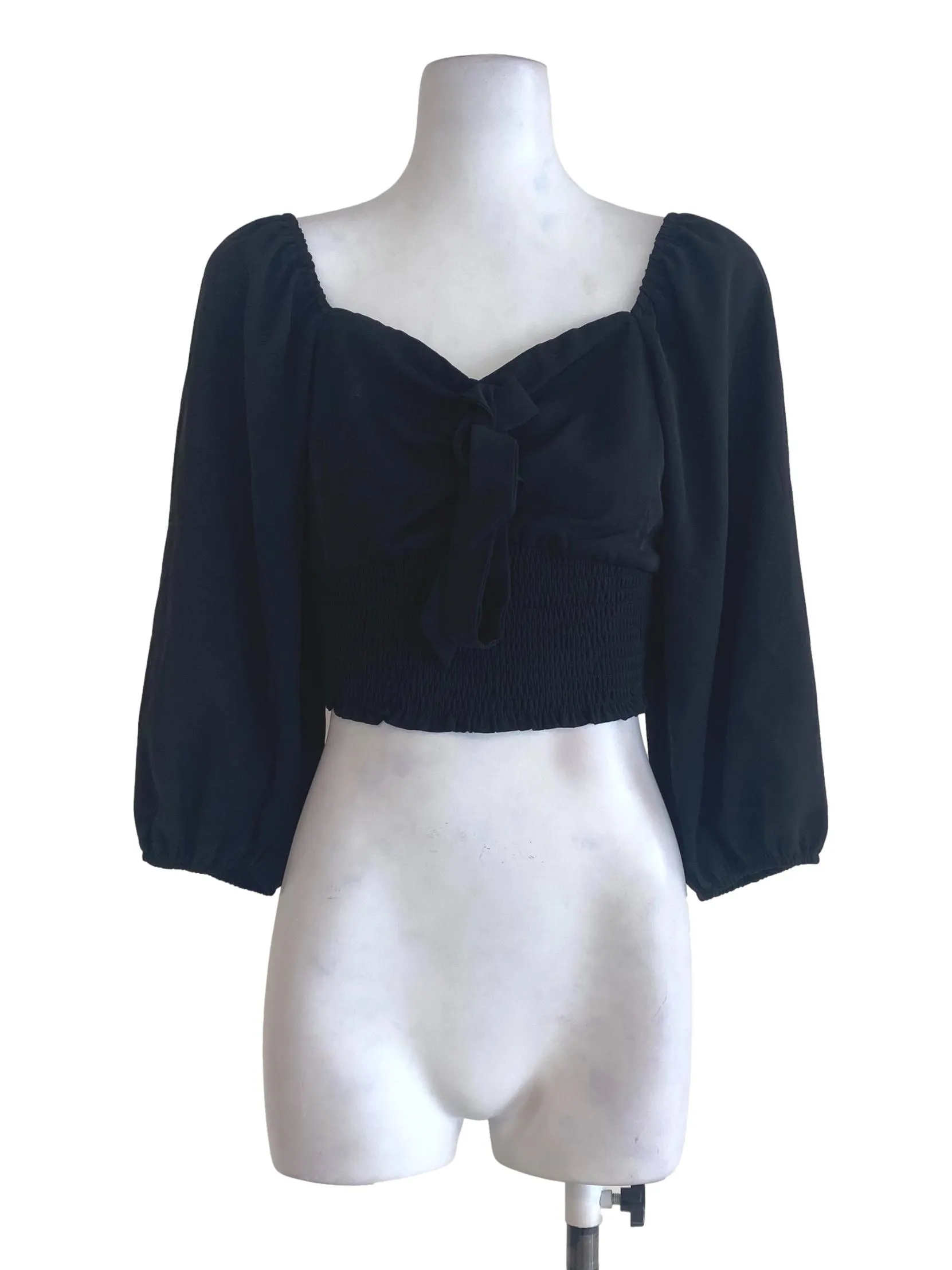 Black V Neck Blouse