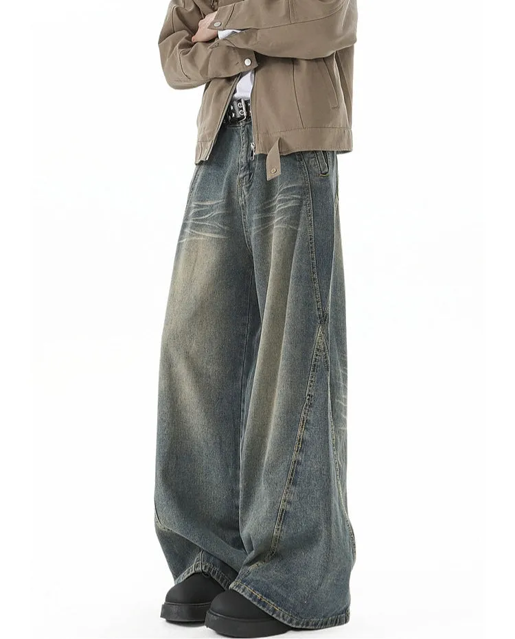 Blue Wide-Leg Jeans