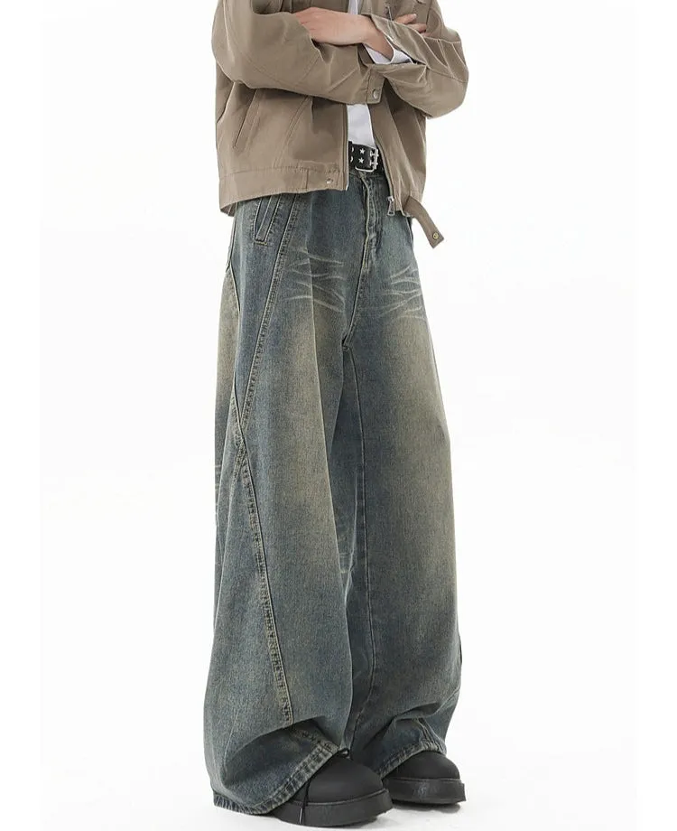 Blue Wide-Leg Jeans