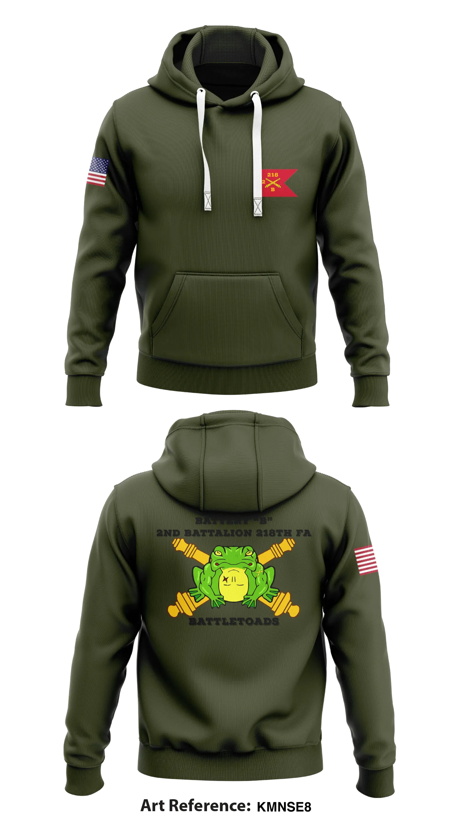 Bravo Battery 2-218th FA Store 2  Core Men's Hooded Performance Sweatshirt - kmnse8