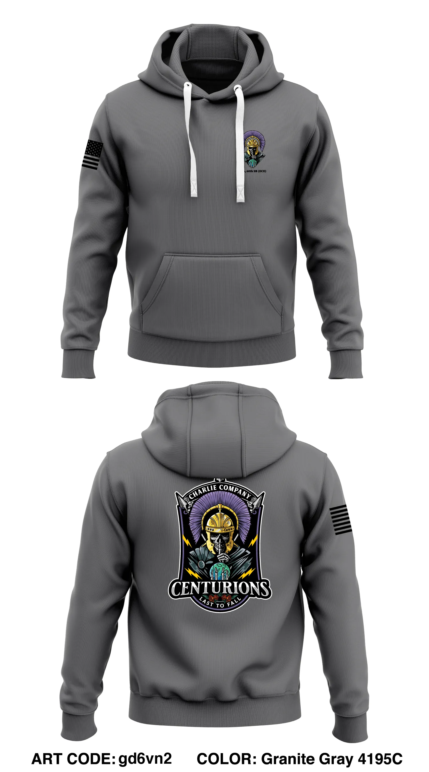 Charlie Company, 6th Offensive Cyber Operations BN  Core Men's Hooded Performance Sweatshirt - gd6vn2