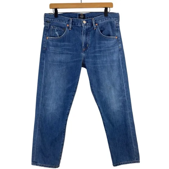 Citizens Of Humanity Emerson Crop Slim Boyfriend Mid Rise Size 28