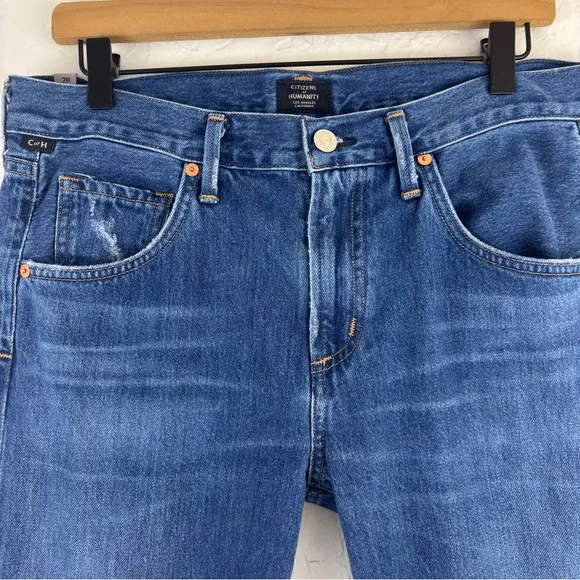 Citizens Of Humanity Emerson Crop Slim Boyfriend Mid Rise Size 28