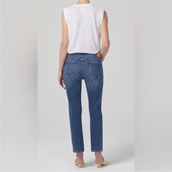 Citizens Of Humanity Emerson Crop Slim Boyfriend Mid Rise Size 28