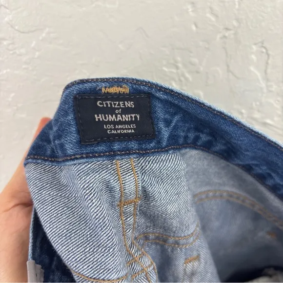 Citizens Of Humanity Emerson Crop Slim Boyfriend Mid Rise Size 28