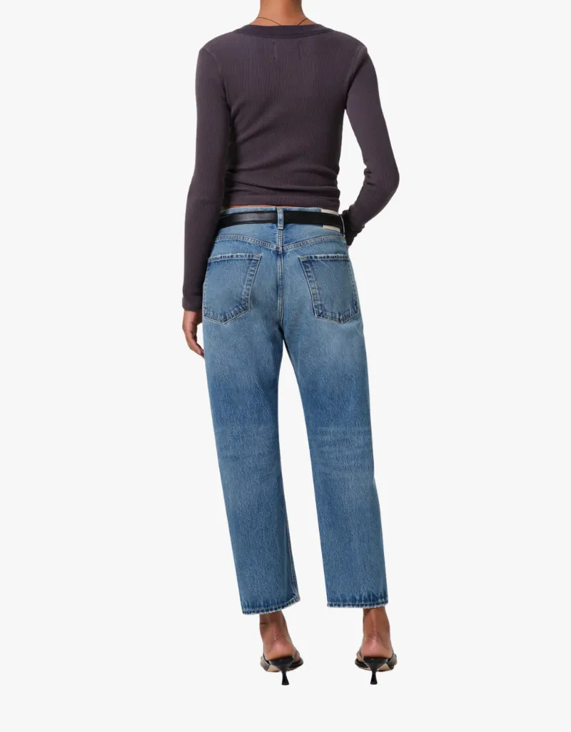 Citizens of Humanity Winslow Cropped Boyfriend Jeans in Pacifica