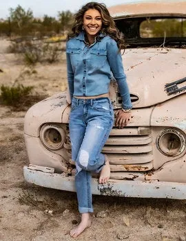 CLTUFFJCBFLT Capri Jeans "CowboyFriend" Cowgirl Tuff